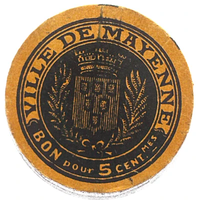 5 Centimes - Ville de Mayenne front