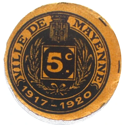 5 Centimes - Ville de Mayenne back