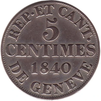 5 Centimes billon back