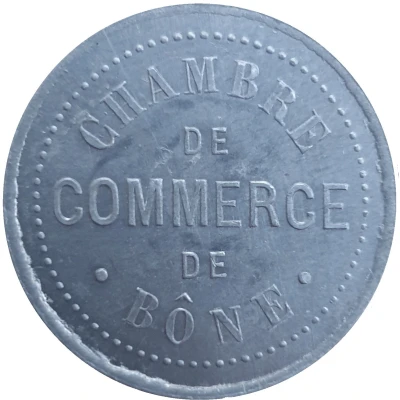 5 Centimes sans date; Bône Chamber of Commerce ND front