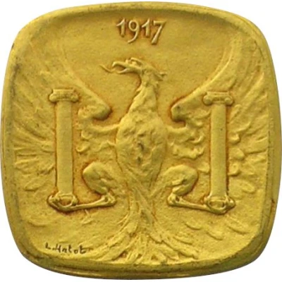 5 Centimes - ville de Besançon [25] Gold plated Brass front