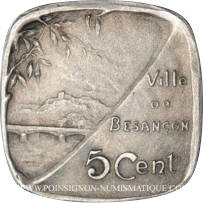 5 Centimes - ville de Besançon [25] Silver back