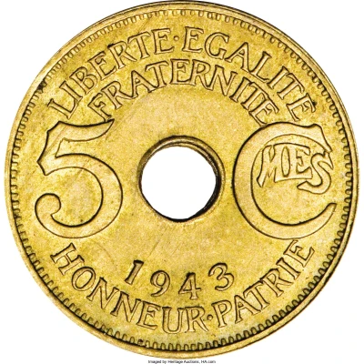 5 Centimes back