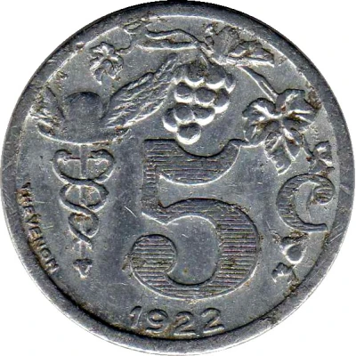 5 Centimes back