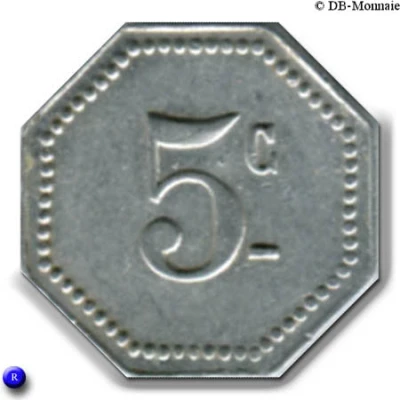 5 Centimes ND back