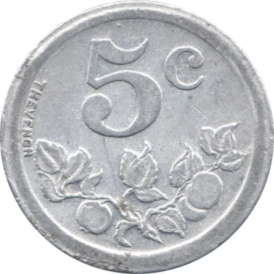 5 Centimes back