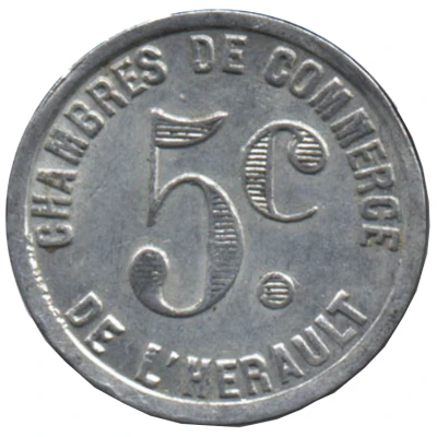 5 Centimes ND back