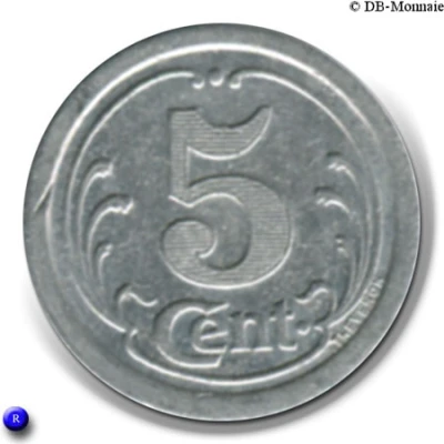 5 Centimes back