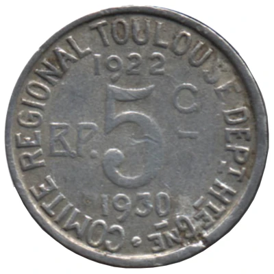 5 Centimes back