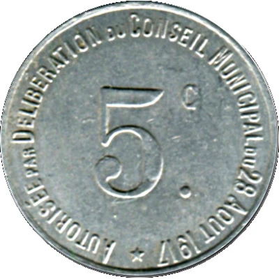 5 Centimes back