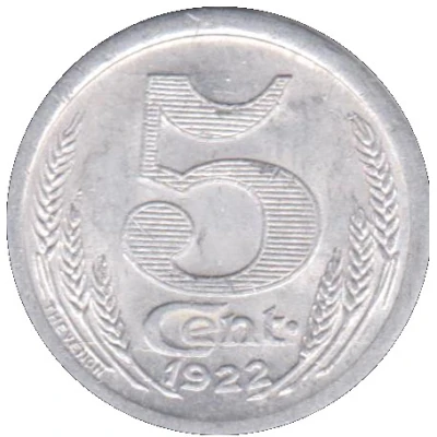 5 Centimes back