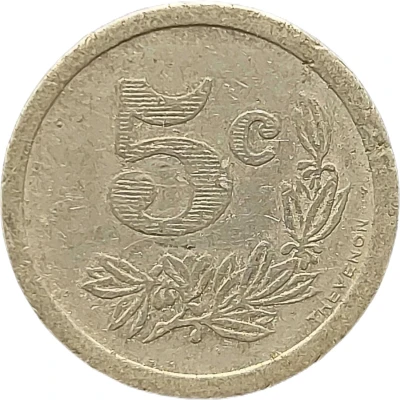 5 Centimes back