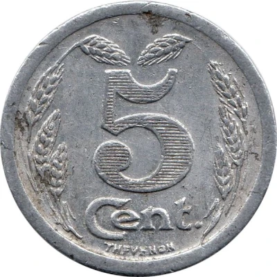 5 Centimes back