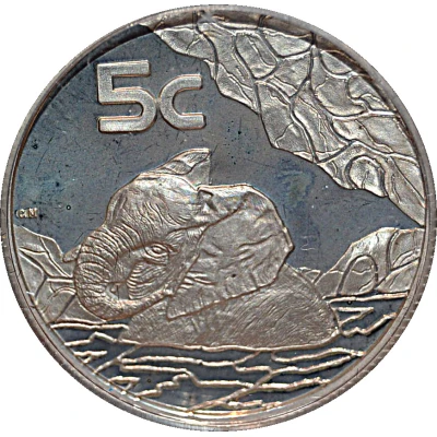 5 Cents Elephant - Strength of Africa back