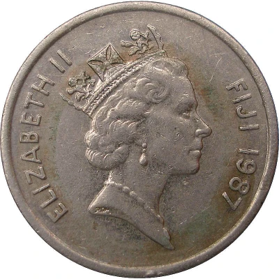 5 Cents - Elizabeth II 3rd portrait front