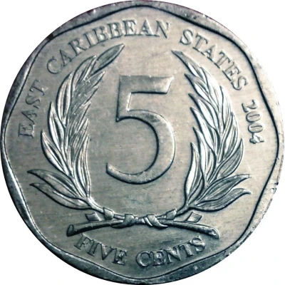 5 Cents - Elizabeth II 4th portrait back