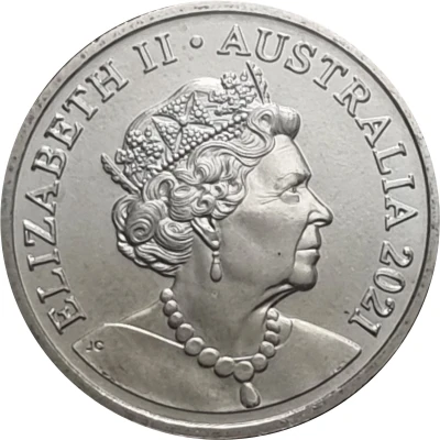 5 Cents - Elizabeth II 6th Portrait - Wooden Echidna front