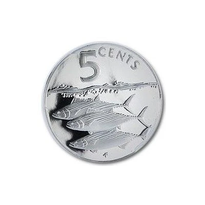 5 Cents - Elizabeth II Bonito Fish; Silver Proof back