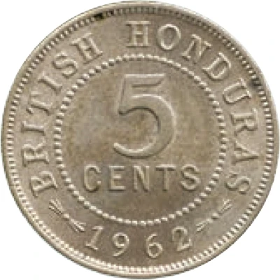 5 Cents - Elizabeth II Copper-Nickel Pattern back