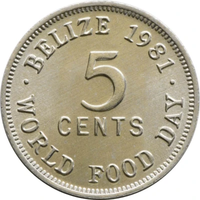 5 Cents - Elizabeth II F.A.O. back