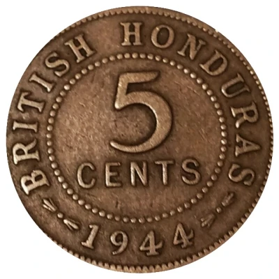 5 Cents - George VI With "King and Emperor"; Nickel-Brass back