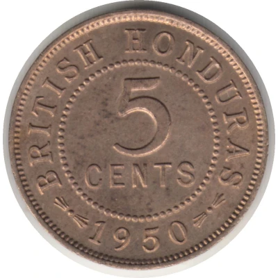 5 Cents - George VI Without "King and Emperor" back