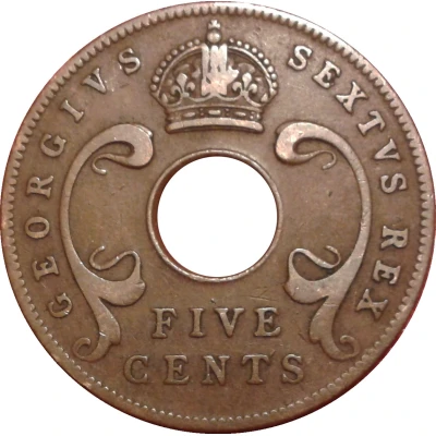 5 Cents - George VI front