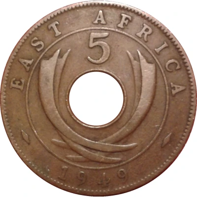 5 Cents - George VI back