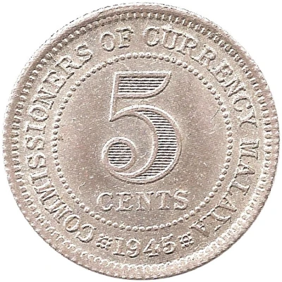 5 Cents - George VI back