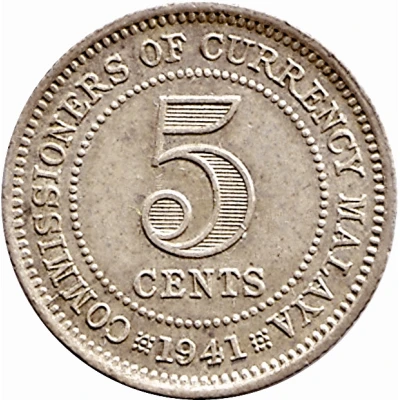 5 Cents - George VI back