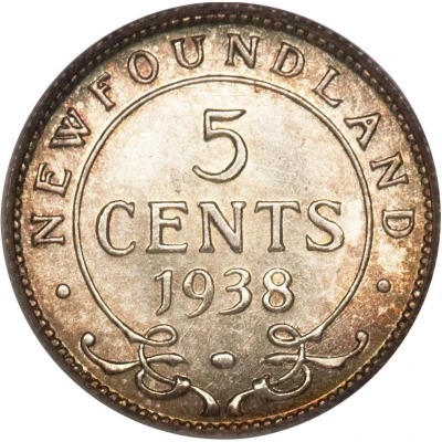 5 Cents - George VI back