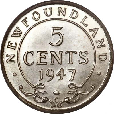 5 Cents - George VI back