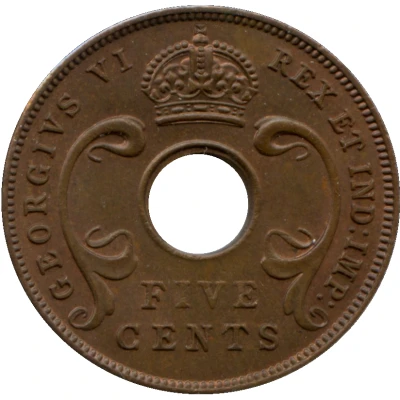 5 Cents - George VI front