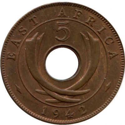 5 Cents - George VI back