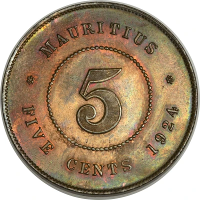 5 Cents - George V back