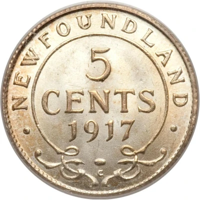 5 Cents - George V back