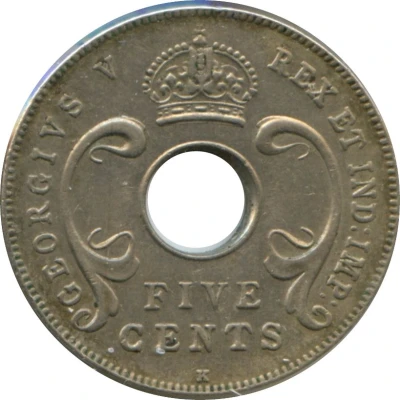 5 Cents - King George V front