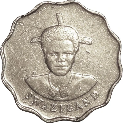 5 Cents - Mswati III 1st portrait, magnetic front