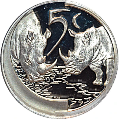 5 Cents Rhino - Survivor of Africa back