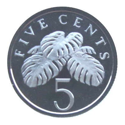 5 Cents Silver Proof Issue back