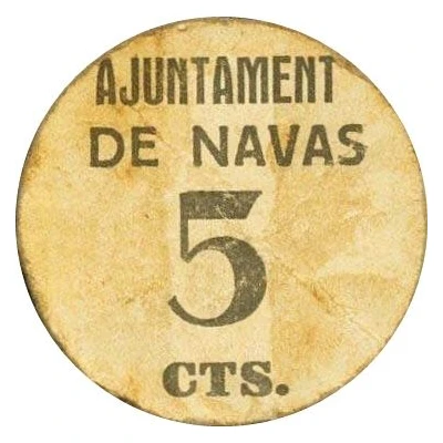 5 Céntimos Navàs ND front