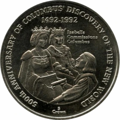 5 Crowns - Elizabeth II Discovery of the New World back