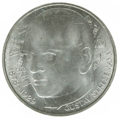 5 Deutsche Mark Gustav Stresemann back