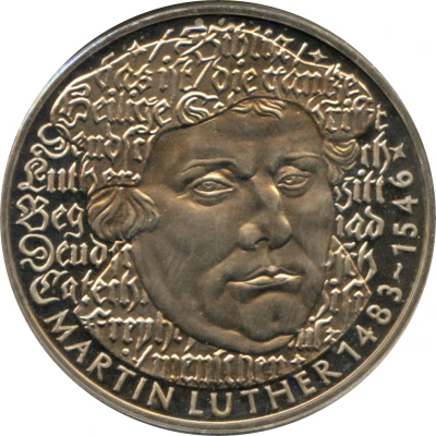 5 Deutsche Mark Martin Luther back