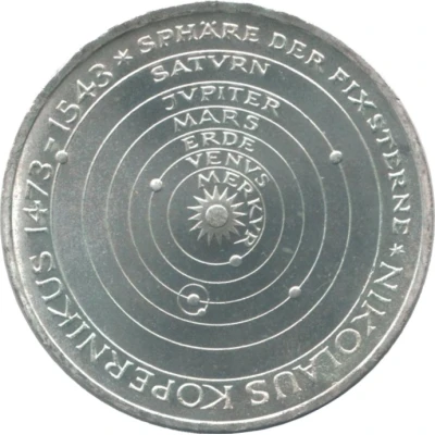 5 Deutsche Mark Nicolaus Copernicus back