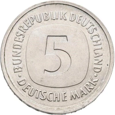 5 Deutsche Mark Pattern ND back