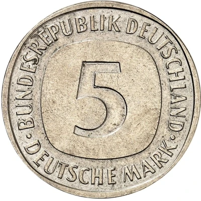 5 Deutsche Mark Pattern back