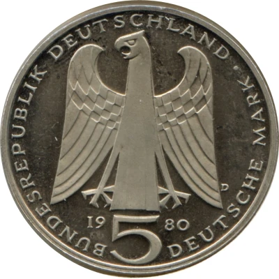 5 Deutsche Mark Walther von der Vogelweide front