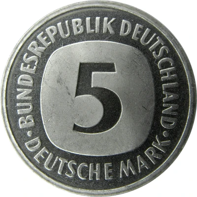 5 Deutsche Mark back