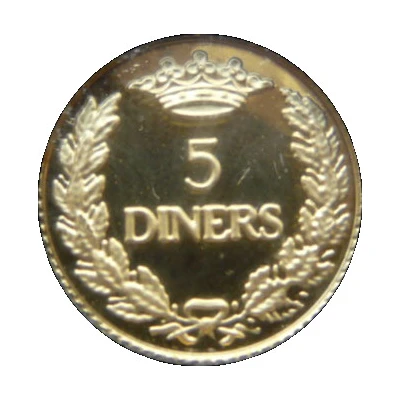 5 Diners Golden Eagle - Gold Bullion back